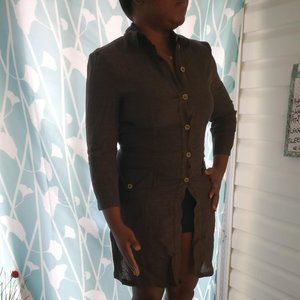 Olsen Europe Womens Designer Made in Poland Linen shirt Dress us6